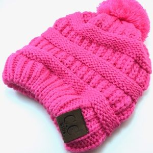 Kids C.C beanie pom pom hat